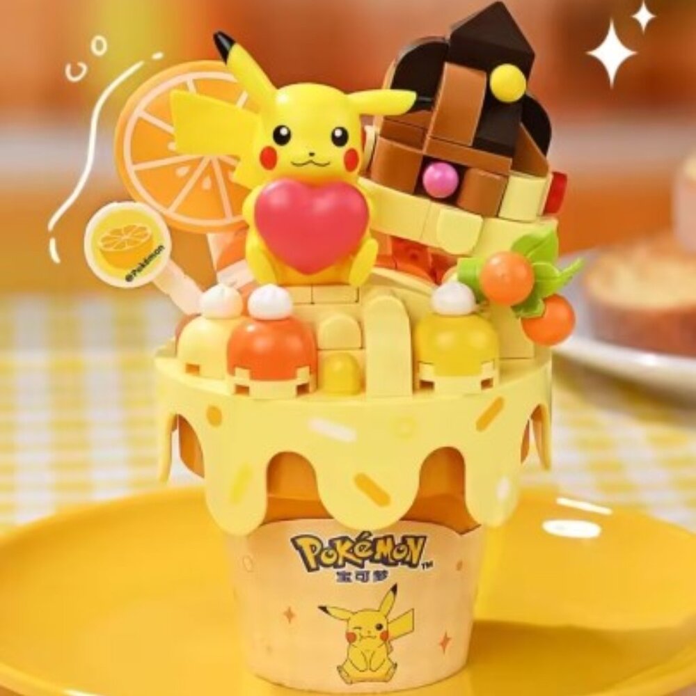 Keeppley Pikachu Pokémon Ice Cream Series Building Blocks – Collectible Set